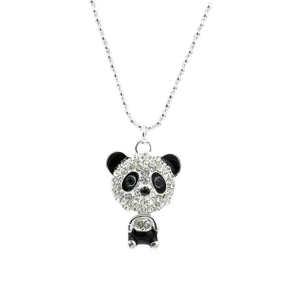 Jewelry Alloy Copper Love Bear Pendant Necklace With Diamond Microinlay Electroplating Water Wave Chain Animals Zodiac Style