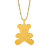 Jewelry Alloy Copper Love Bear Pendant Necklace With Diamond Microinlay Electroplating Water Wave Chain Animals Zodiac Style