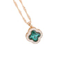 Jewelry Alloy Copper Multicolor Zircon Flower Women's Fashion Water Wave Chain Electroplating Clavicle Necklace
