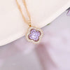 Jewelry Alloy Copper Multicolor Zircon Flower Women's Fashion Water Wave Chain Electroplating Clavicle Necklace