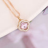 Jewelry Alloy Copper Multicolor Zircon Flower Women's Fashion Water Wave Chain Electroplating Clavicle Necklace