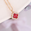 Jewelry Alloy Copper Multicolor Zircon Flower Women's Fashion Water Wave Chain Electroplating Clavicle Necklace