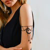 Jewelry Alloy Cross Crystal Multi Layer Open Arm Bracelet And Leg Chain Electroplated