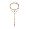 Jewelry Alloy Crystal Clavicle Chain With Sunflower Geometric Pattern And Electroplating Process In Sweet Style For Women