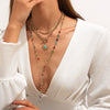 Jewelry Alloy Crystal Clavicle Chain With Sunflower Geometric Pattern And Electroplating Process In Sweet Style For Women