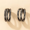 Jewelry Alloy Cshaped Semicircle Geometric Electroplated Earrings