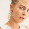 Jewelry Alloy Cshaped Semicircle Geometric Electroplated Earrings