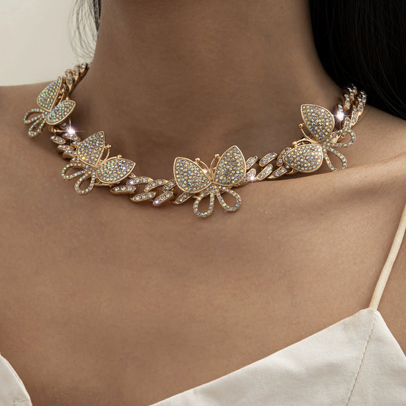 Jewelry Alloy Cuban Chain Necklace With Animals And Zodiac Pattern Retro Exaggerated Style