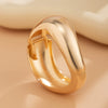 Jewelry Alloy Curved Smooth Spring Irregular Ins Style Electroplated Bracelet