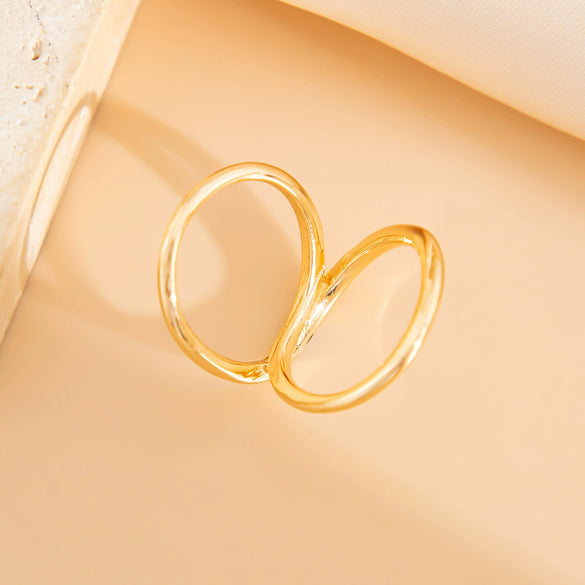 Jewelry Alloy Curved Smooth Spring Irregular Ins Style Electroplated Bracelet