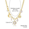 Jewelry Alloy Devil's Eye Pendant Multilayer Necklace With Geometric Wave Pattern And Electroplating Treatment For Women
