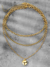 Jewelry Alloy Doublelayer Clavicle Chain Snake Pendant Necklace With Geometric Pattern And Dripping Oil Design For Women