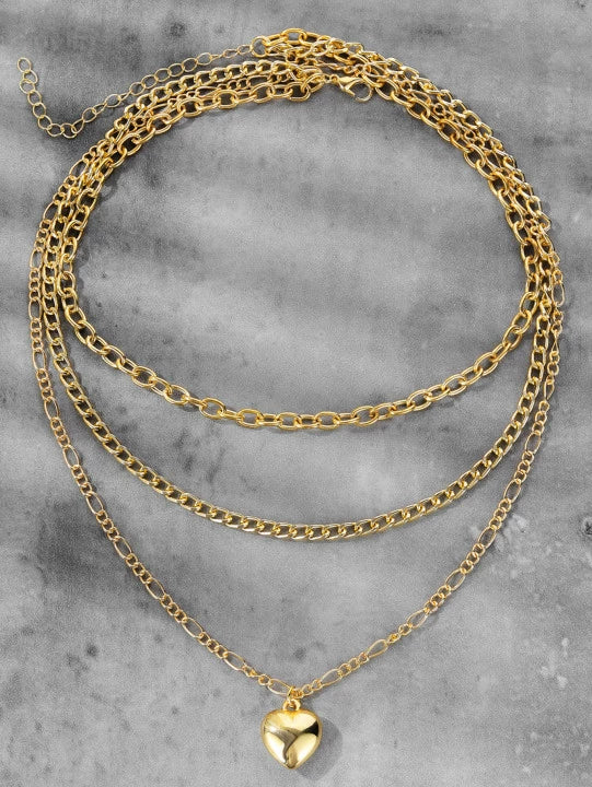 Jewelry Alloy Doublelayer Clavicle Chain Snake Pendant Necklace With Geometric Pattern And Dripping Oil Design For Women
