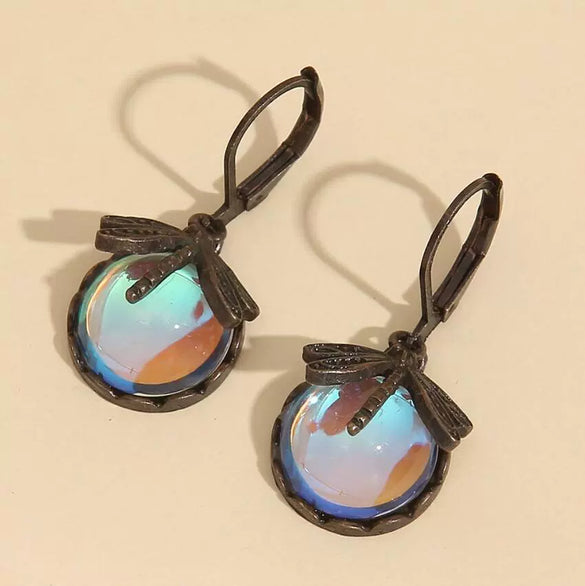 Jewelry Alloy Dragonfly Pattern Electroplated Pastoral Style Women's Earrings