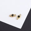 Jewelry Alloy Electroplating Double Hanging Diamond Cup Pearl Pendant Earrings Necklace Accessories With Line Pattern