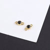 Jewelry Alloy Electroplating Double Hanging Diamond Cup Pearl Pendant Earrings Necklace Accessories With Line Pattern