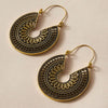 Jewelry Alloy Electroplating Geometric Semicircular Cshaped Fanshaped Earrings With Spider Web Pattern