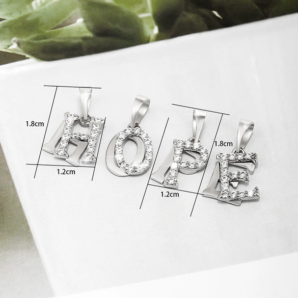 Jewelry Alloy English Letters Pendant With Electroplating For Women