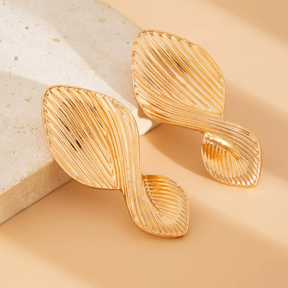 Jewelry Alloy Exaggerated Geometric Square Electroplated Earrings For Women