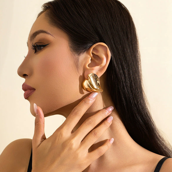 Jewelry Alloy Exaggerated Geometric Square Electroplated Earrings For Women