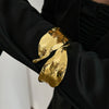 Jewelry Alloy Exaggerated Irregular Leaf Spring Electroplated Metal Bracelet For Women