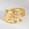 Jewelry Alloy Exaggerated Irregular Leaf Spring Electroplated Metal Bracelet For Women