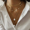 Jewelry Alloy Exaggerated Portrait Coin Multielement Retro Relief Flower Plate Imitation Pearl Geometric Ochain Electroplated Necklace For Women
