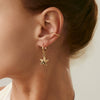 Jewelry Alloy Exaggerated Star Flower Electroplated Earrings For Women