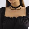 Jewelry Alloy Flannel Collar Star Moon Pendant Tassel Necklace For Women With Geometric Style Electroplated