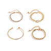 Jewelry Alloy Full Twist Chain Bracelet Geometric Style Diamond Design For Women