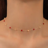 Jewelry Alloy Gems Geometric Three Dimensional Square Simple Necklace