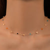 Jewelry Alloy Gems Geometric Three Dimensional Square Simple Necklace