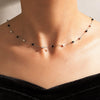 Jewelry Alloy Gems Geometric Three Dimensional Square Simple Necklace