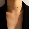 Jewelry Alloy Gems Geometric Three Dimensional Square Simple Necklace