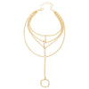 Jewelry Alloy Geometric Beaded Women's Multilayer Chain Bracelet With Electroplating