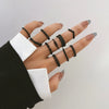 Jewelry Alloy Geometric Black Butterfly Electroplated Women's Ring Set