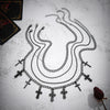 Jewelry Alloy Geometric Cross Chain Necklace Electroplated For Women Sweet And Cool Style