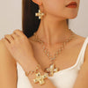 Jewelry Alloy Geometric Cross Pendant Necklace Electroplated Cold Style Clavicle Chain For Women