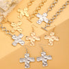 Jewelry Alloy Geometric Cross Pendant Necklace Electroplated Cold Style Clavicle Chain For Women