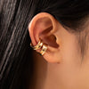 Jewelry Alloy Geometric Cshaped Nonpierced Ear Clips Electroplating Light Luxury Style For Women