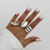 Jewelry Alloy Geometric Curved Open Ring Simple Style Electroplated