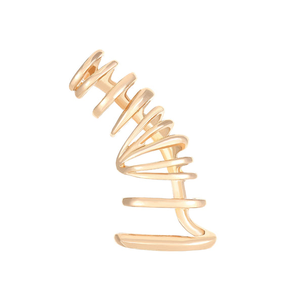 Jewelry Alloy Geometric Cut Out Semicircular Wheel Tragus Clip Earring Electroplating Women's Style