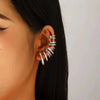 Jewelry Alloy Geometric Cut Out Semicircular Wheel Tragus Clip Earring Electroplating Women's Style
