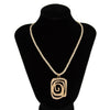 Jewelry Alloy Geometric Electroplated Asymmetrical Spiral Pendant Necklace And Bracelet