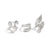 Jewelry Alloy Geometric Exaggerated Asymmetrical Open Ring Set Electroplating Niche Style