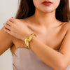 Jewelry Alloy Geometric Exaggerated Electroplated Water Drop Open Bracelet