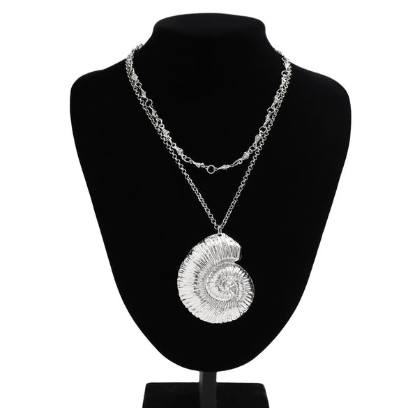 Jewelry Alloy Geometric Fivepointed Star Starfish Conch Wax Thread Knot Electroplating Necklace For Women