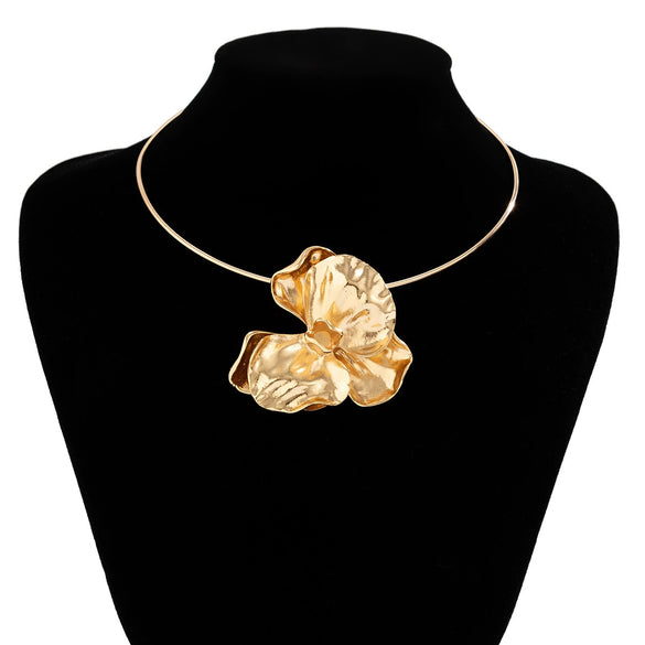 Jewelry Alloy Geometric Flower Choker Necklace For Women