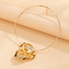 Jewelry Alloy Geometric Flower Choker Necklace For Women