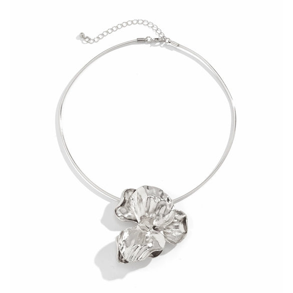 Jewelry Alloy Geometric Flower Metal Choker Collar Necklace For Women